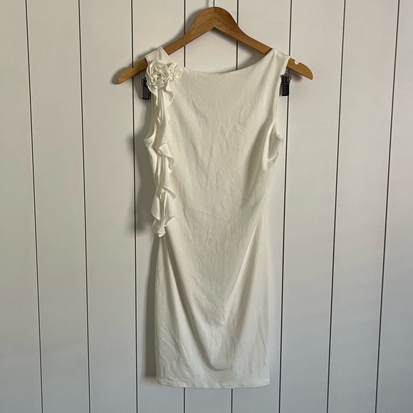 Meshki Bronte Backless Rose Mini Dress White - Picture 5 of 7